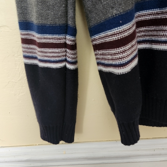 Retrofit‎ Striped drawstring hoodie sweater multicolor cotton blend men medium - Picture 4 of 8